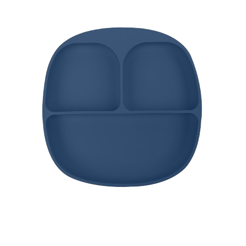 Silicone Divided Plate with Lid, Fork & Spoon