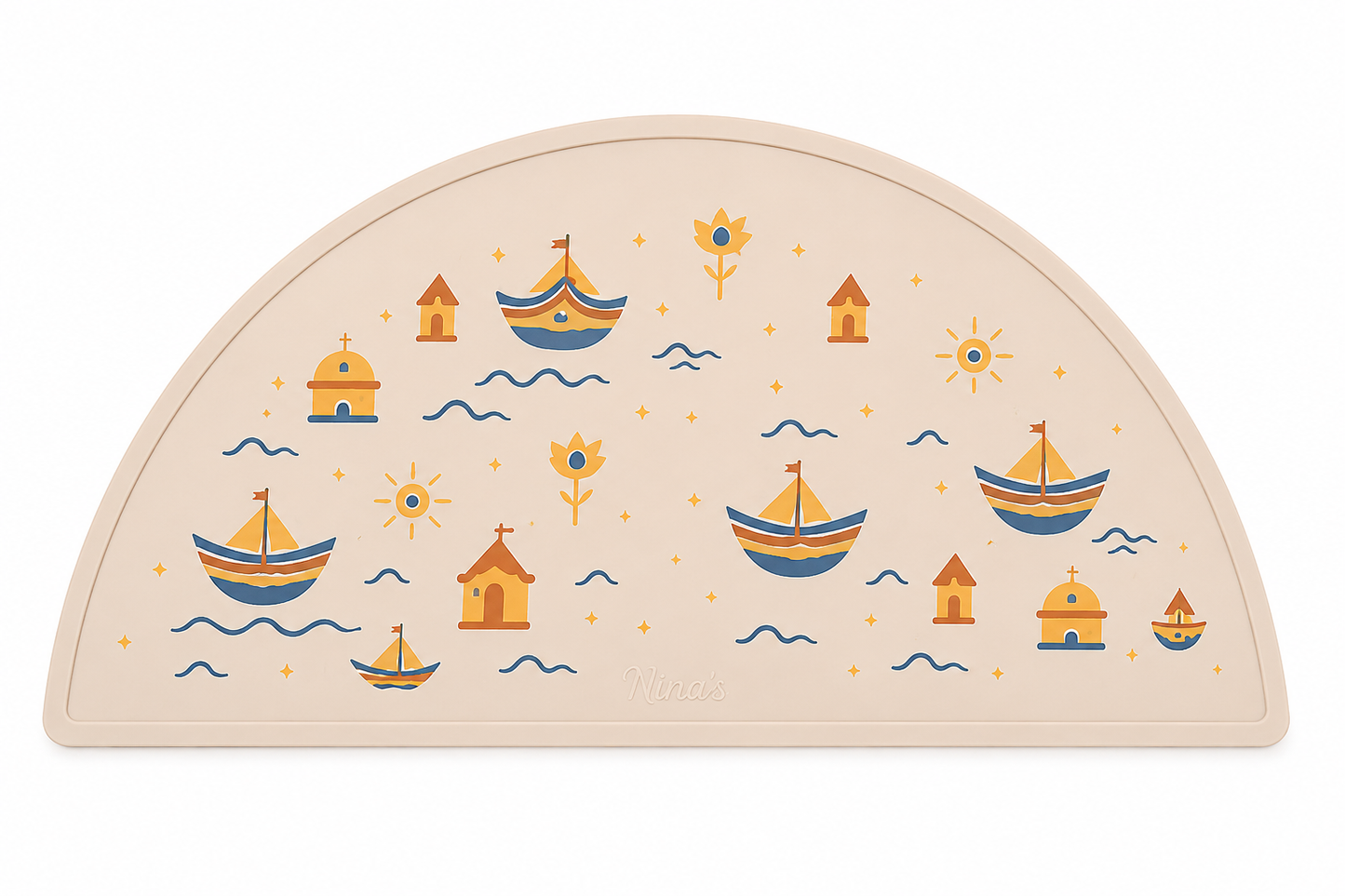 Il-Luzzu Silicone Placemat | Maltese Baby Feeding Mat by Nina’s