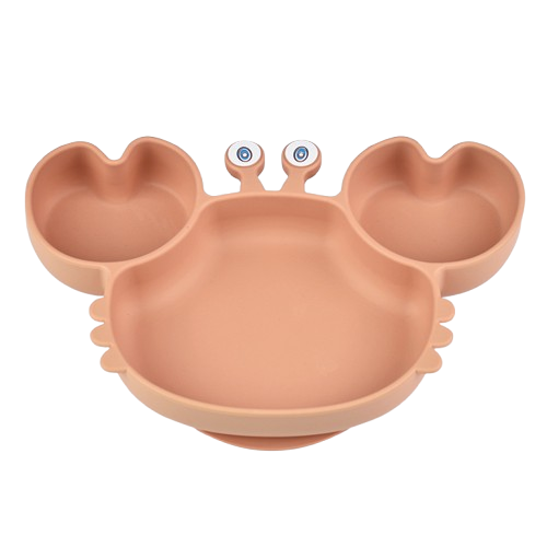 Silicone Crap Plate with Fork & Spoon