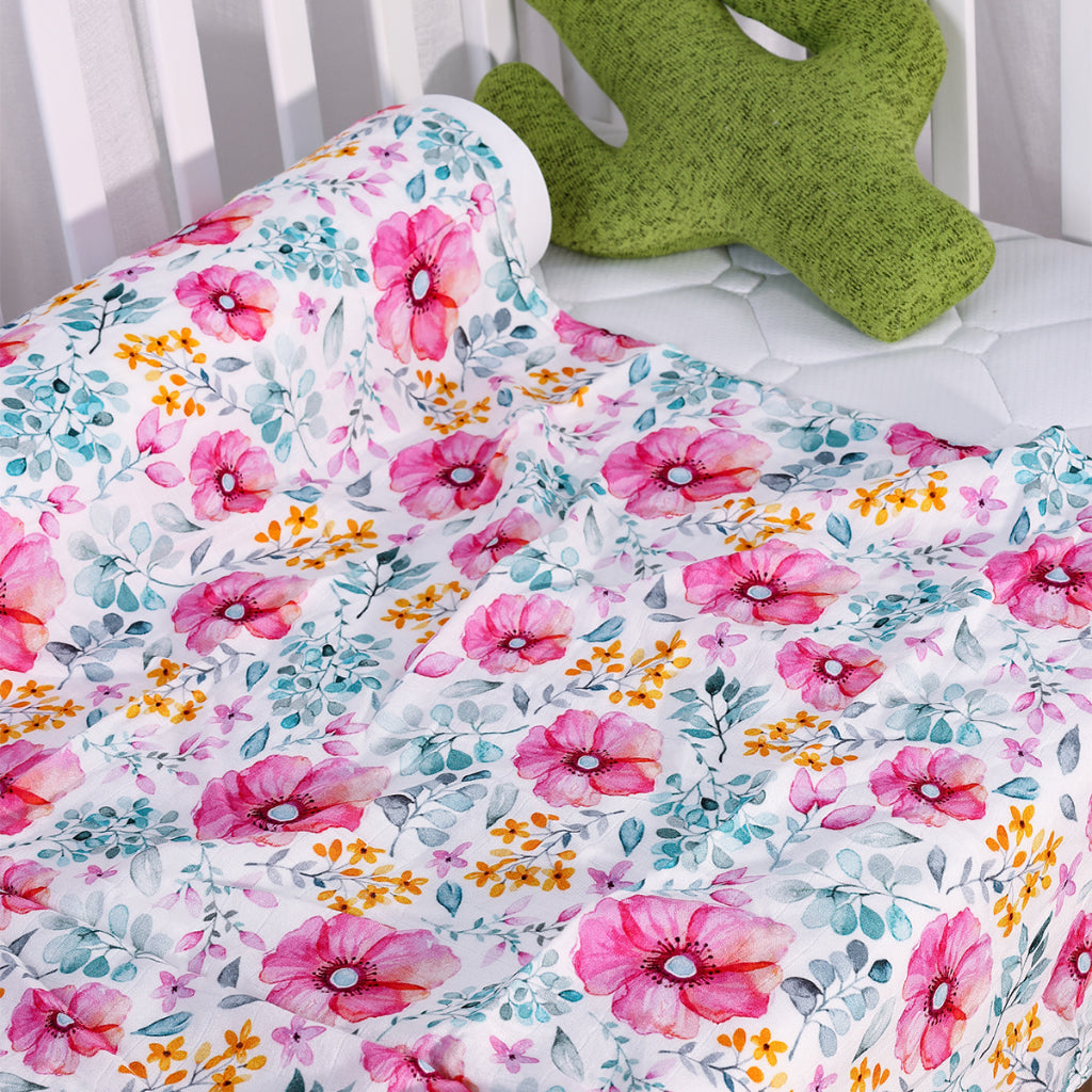 Big Flowers Pattern Swaddle