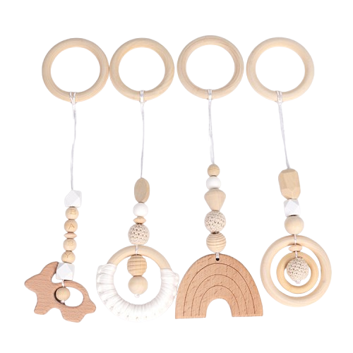 Wooden Crib & Stroller Hanging Pendants