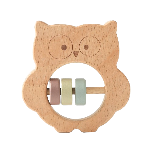 Owl Wooden Baby Shaker