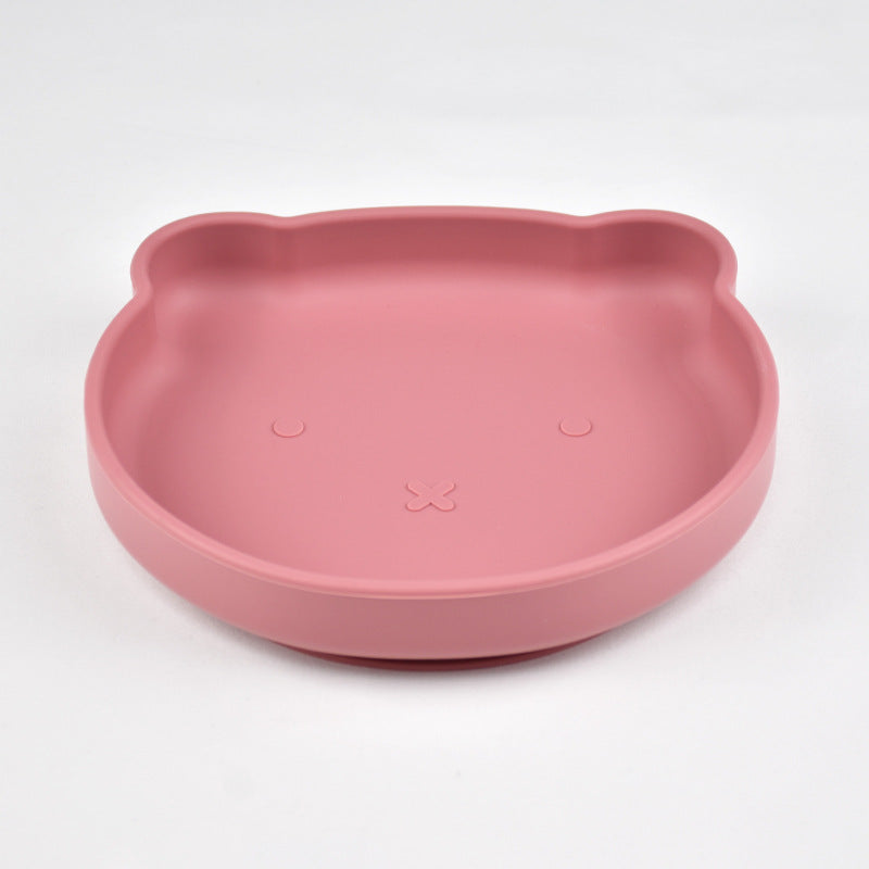 Silicone Bear Plate with Fork & Spoon