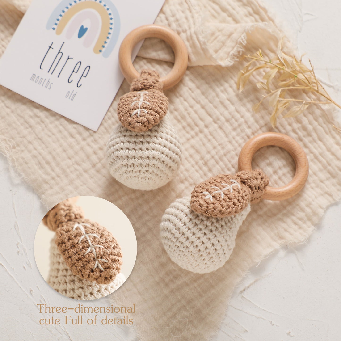 Pear Crochet Teether