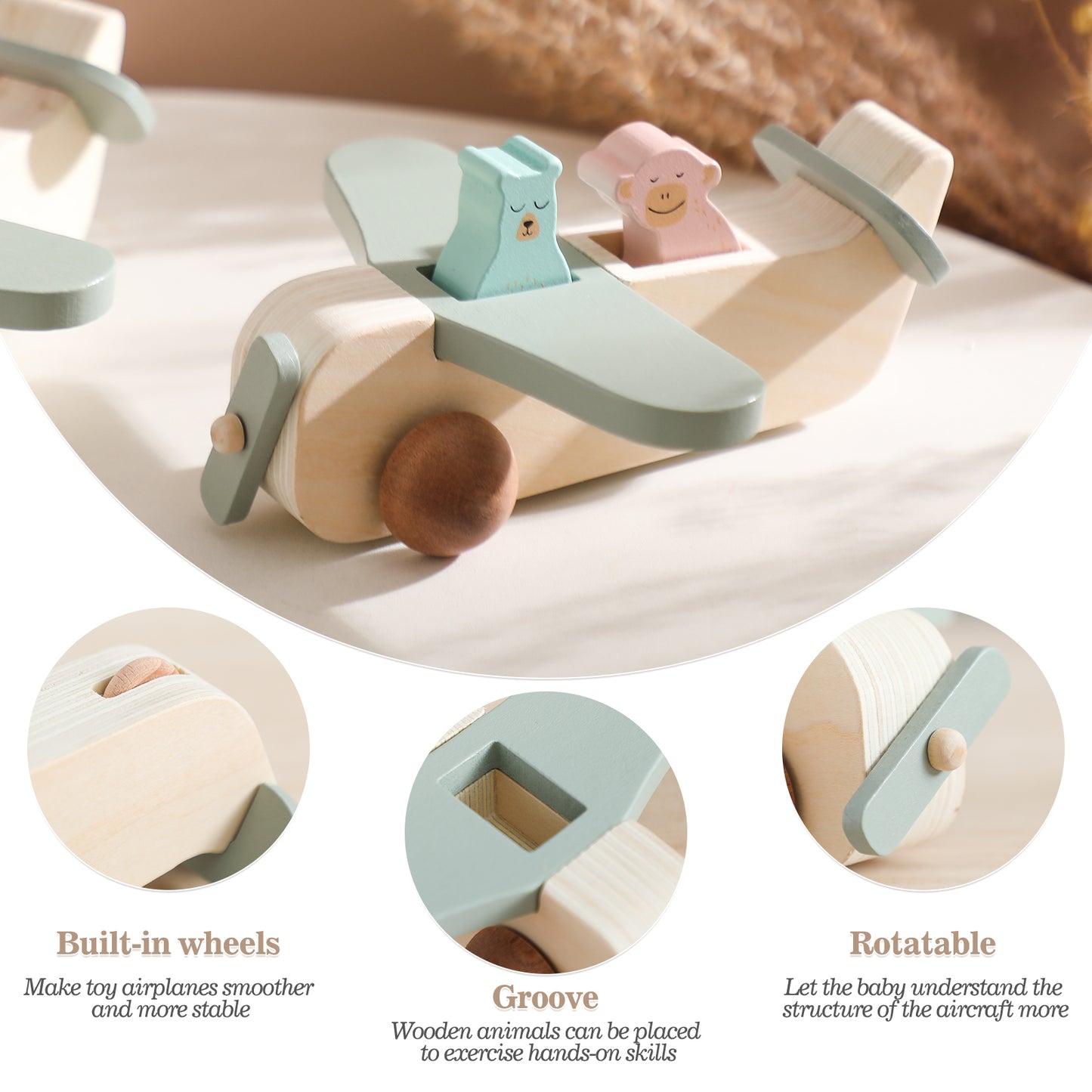 Wooden Aeroplane Toy