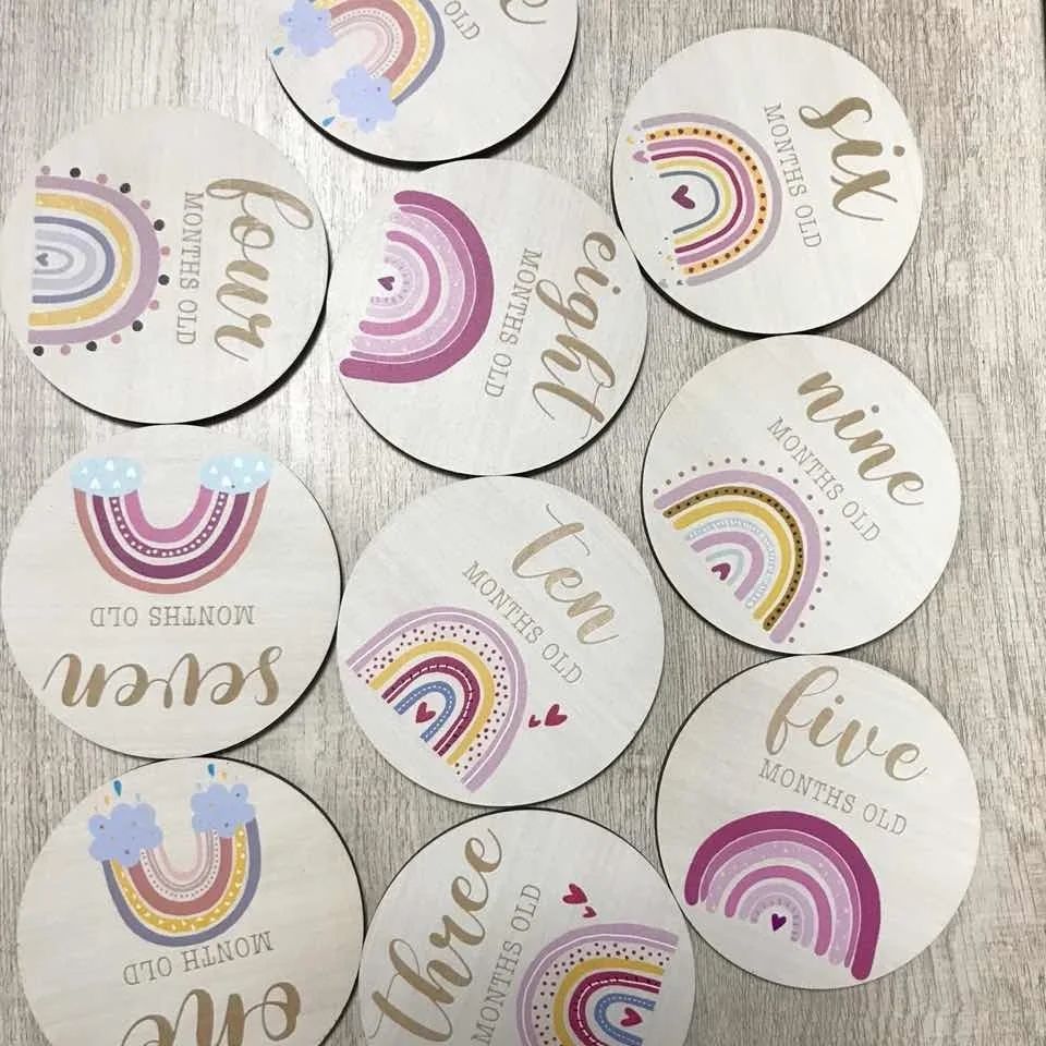 Hello World Rainbows Milestone Cards