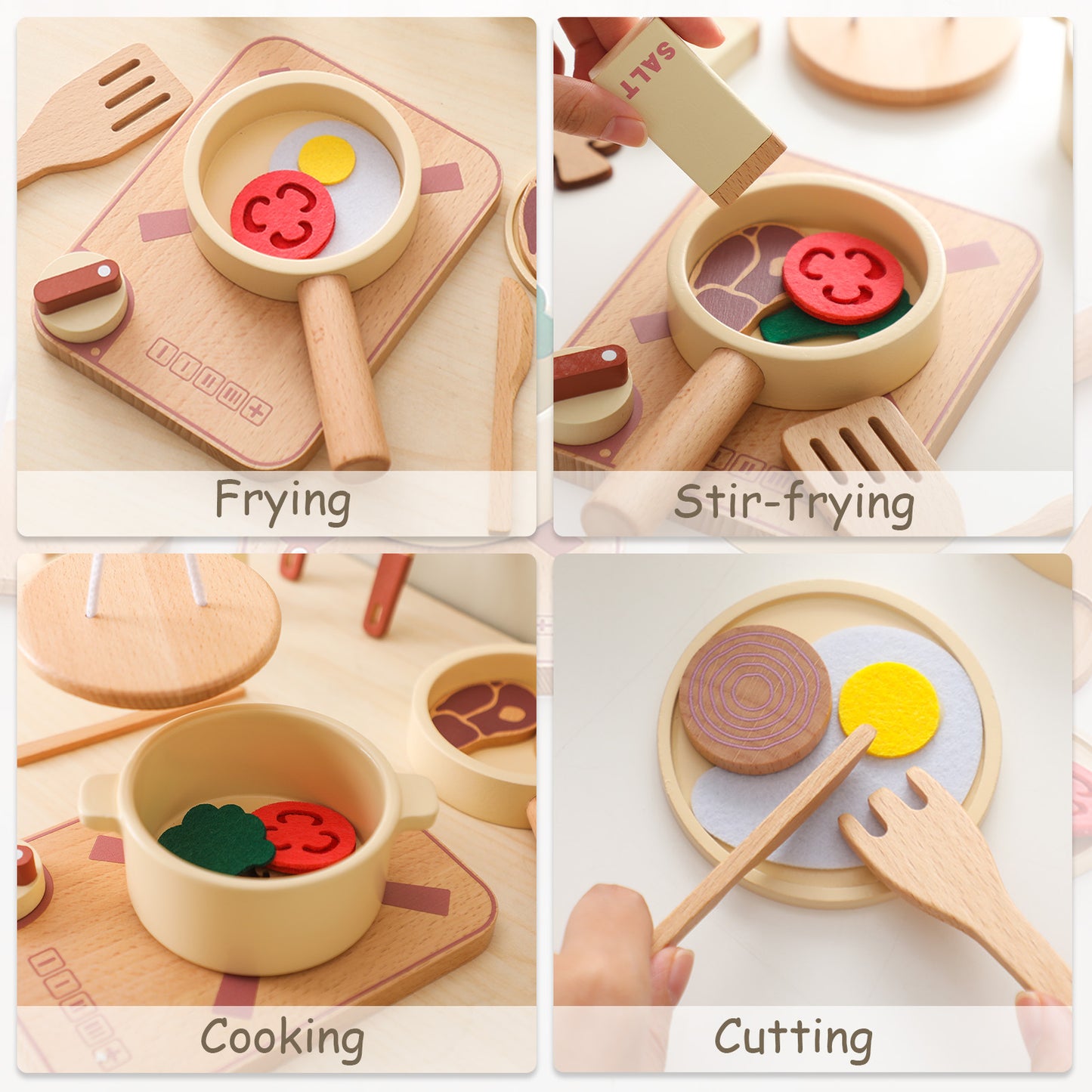 Wooden Kitchen Play Set