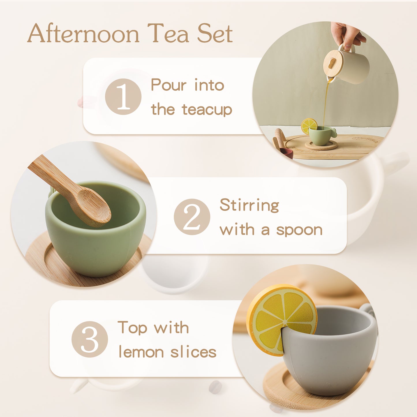 Wooden Tea Set