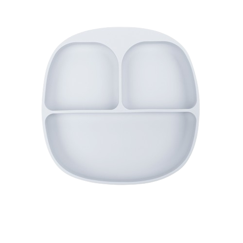 Silicone Divided Plate with Lid, Fork & Spoon