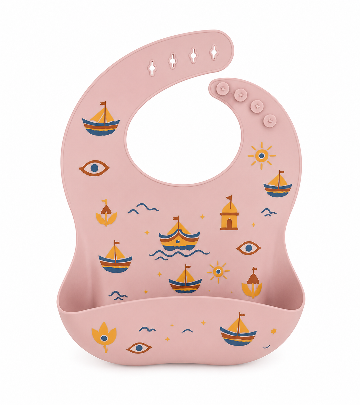 Il-Luzzu Silicone Bib | Maltese Baby Feeding Bib by Nina’s