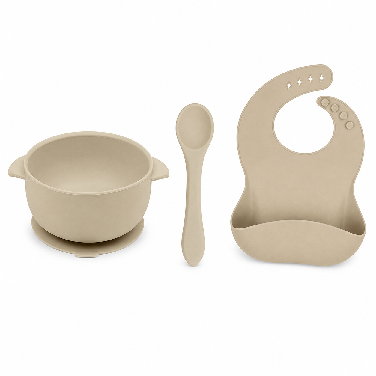 Silicone Bowl, Bib & Spoon