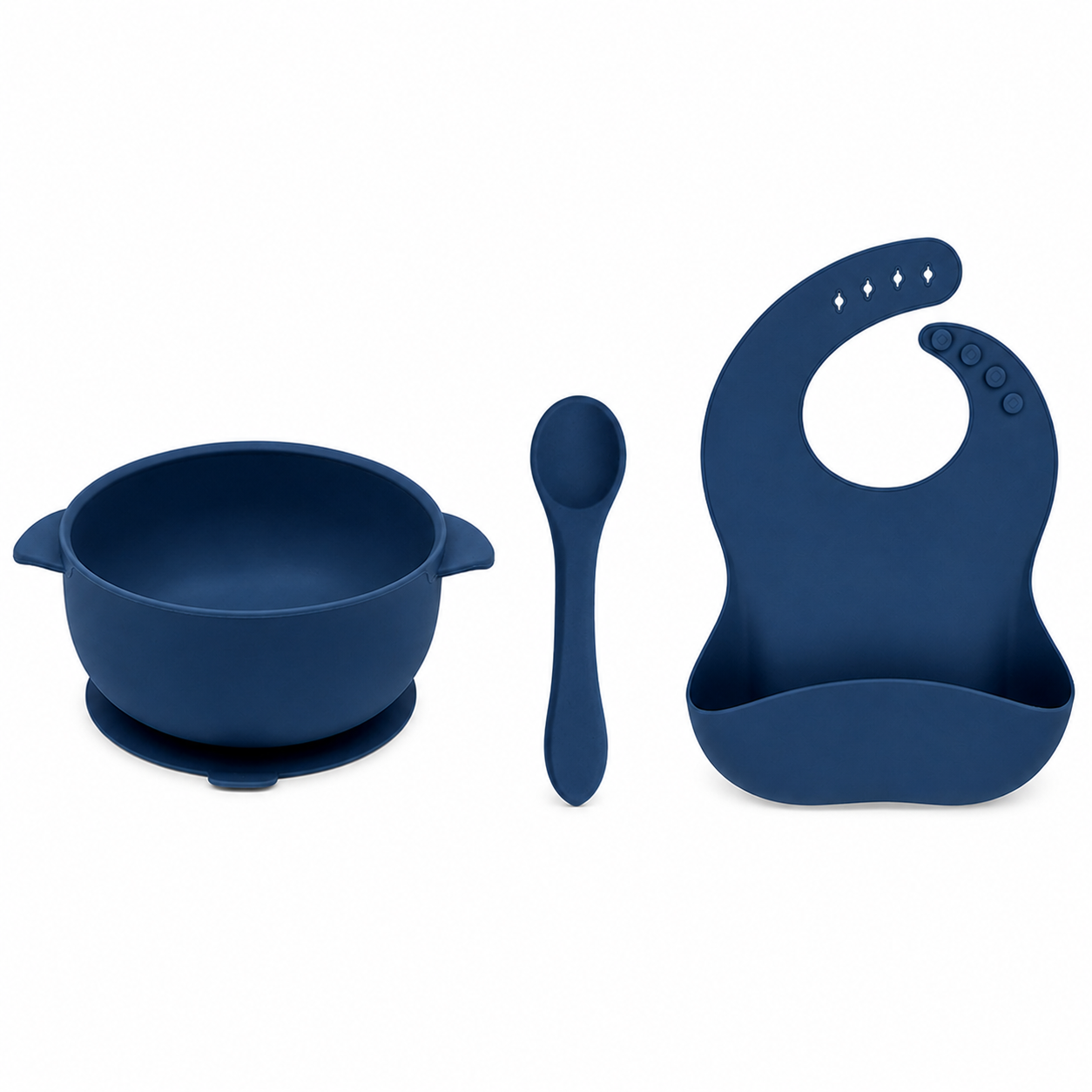 Silicone Bowl, Bib & Spoon