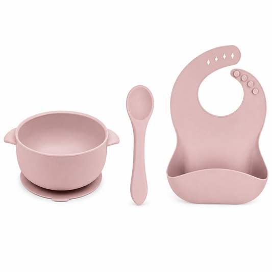 Silicone Bowl, Bib & Spoon