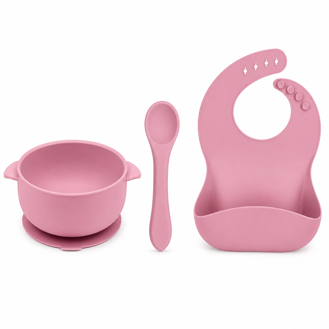 Silicone Bowl, Bib & Spoon