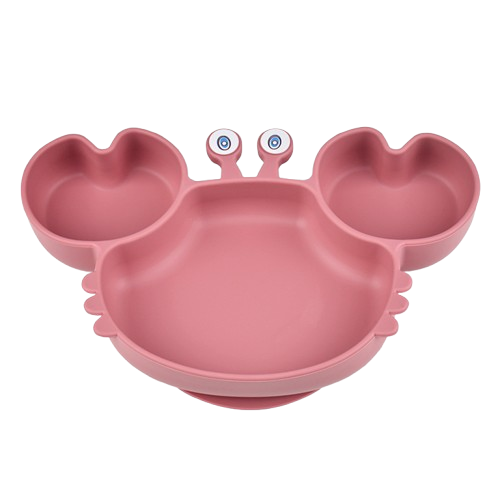 Silicone Crap Plate with Fork & Spoon