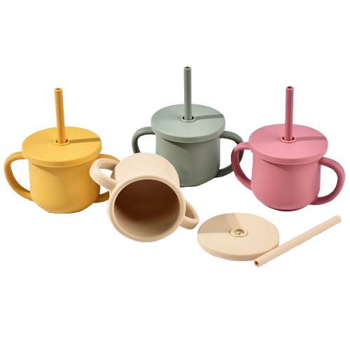 Silicone Cup with Straw