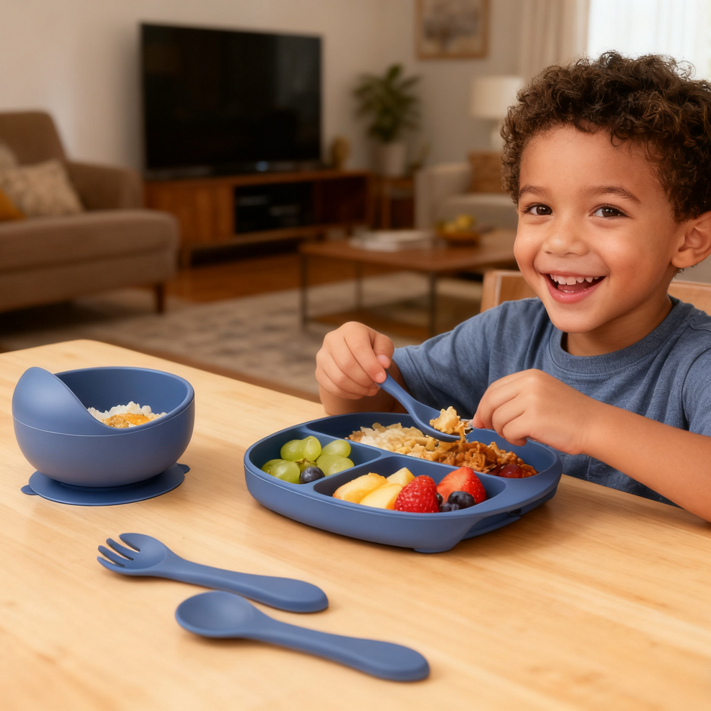 Silicone Bowl & Divided Plate